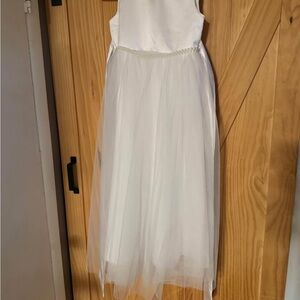 Elegant White Kids Formal Dress